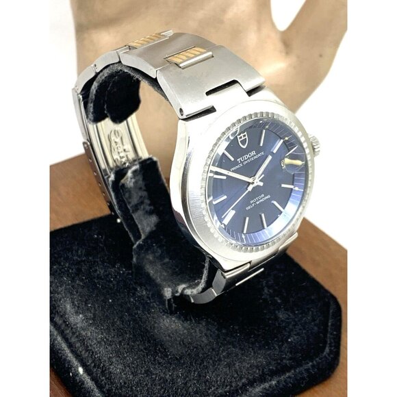Tudor Mens Watch 9101/0 Vintage Prince Oysterdate Swiss Automatic Blue Dial 38mm - Picture 15 of 15